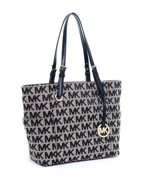 michael kors bags black tote|Michael Kors black canvas tote.